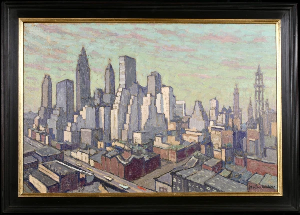 New York Skyline – December 1949 - Buy Fine Paintings Online