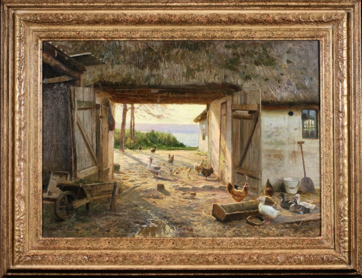 The Old Farmyard – Sørup - Buy Fine Paintings Online