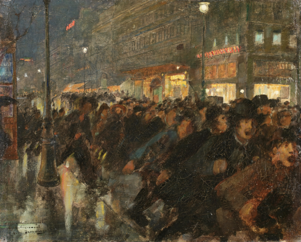 Demonstrators – Boulevard Poissonniere 1904 - Buy Fine Paintings Online