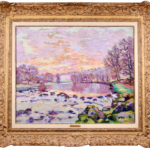 The Dam at Genetin on the River Creuse – Winter thumbnail