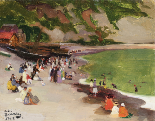 Figures on the beach – Yport - Buy Fine Paintings Online
