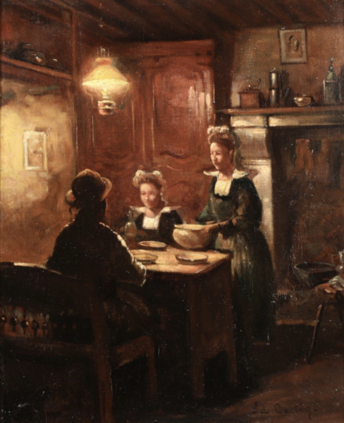 A Breton Interior - Buy Fine Paintings Online