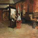 An artist in his studio thumbnail