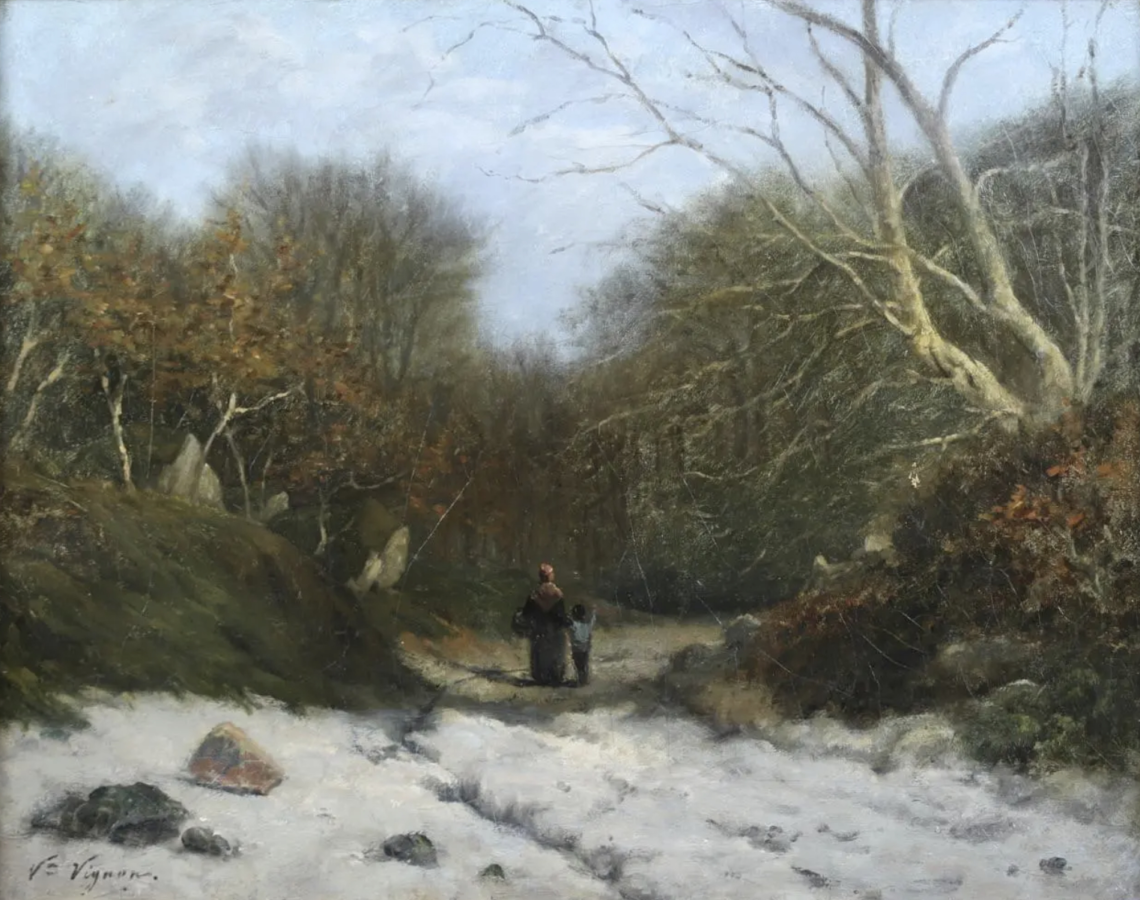 Winter – Fontainebleau Forest - Buy Fine Paintings Online