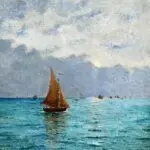 Bateaux sur la mer – coucher de soleil thumbnail