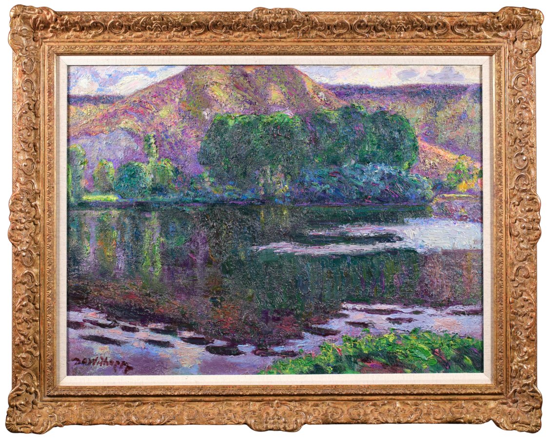 A lake at sunset - Buy Fine Paintings Online