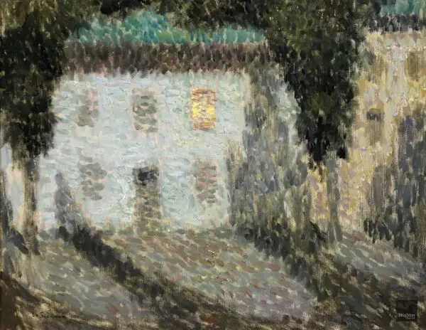 Nocturne, Fenêtre Eclairée - Buy Fine Paintings Online
