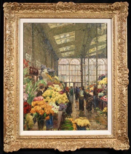 A Flower Market – Berlin - Buy Fine Paintings Online
