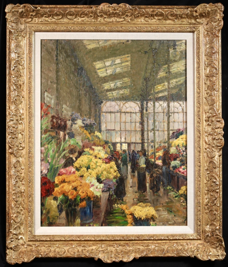 A Flower Market – Berlin - Buy Fine Paintings Online
