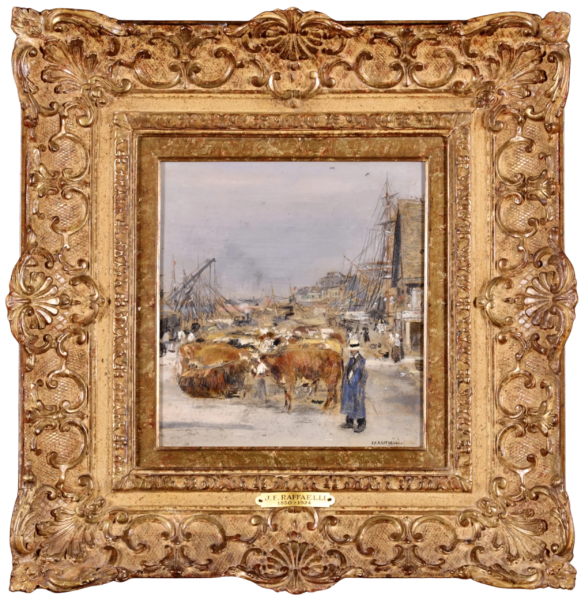Honfleur -l’embarquement des boeufs pour l’Angleterre - Buy Fine Paintings Online