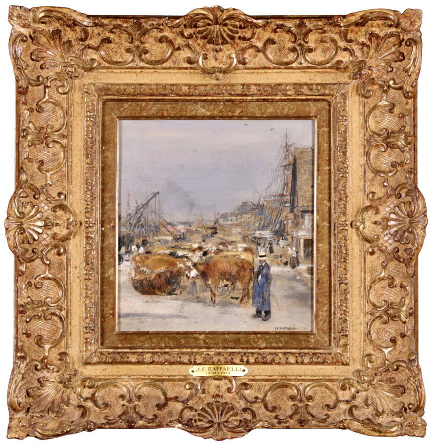 Honfleur -l’embarquement des boeufs pour l’Angleterre - Buy Fine Paintings Online