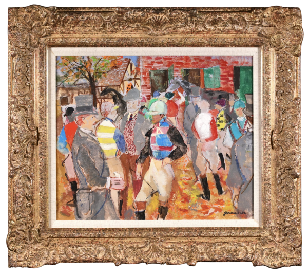 Les Jockeys et Le Proprietaire - Buy Fine Paintings Online