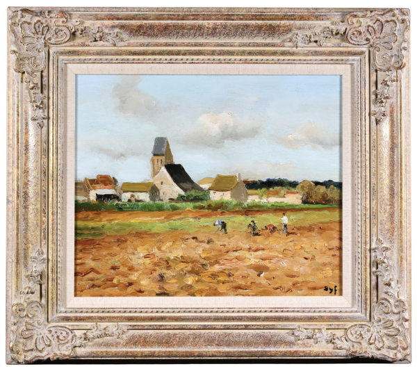 Paysans devant le village - Buy Fine Paintings Online