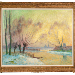 Nantes – Coucher de soleil sur la Loire gelée, 1917 thumbnail