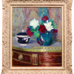 Fleurs sur une table en bronze doré thumbnail