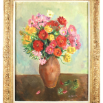 Fleurs au pot de grès rose thumbnail