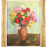 Fleurs au pot de grès rose thumbnail