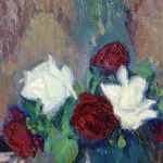 Fleurs sur une table en bronze doré thumbnail
