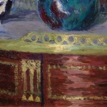 Fleurs sur une table en bronze doré thumbnail