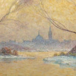 Nantes – Coucher de soleil sur la Loire gelée, 1917 thumbnail