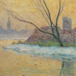 Nantes – Coucher de soleil sur la Loire gelée, 1917 thumbnail