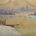 Nantes – Coucher de soleil sur la Loire gelée, 1917 thumbnail
