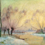 Nantes – Coucher de soleil sur la Loire gelée, 1917 thumbnail