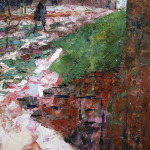 Femme dans un paysage enneige thumbnail