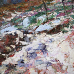 Femme dans un paysage enneige thumbnail