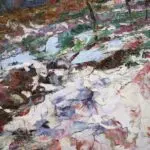 Femme dans un paysage enneige thumbnail