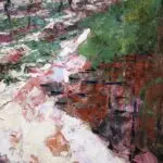 Femme dans un paysage enneige thumbnail