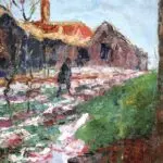 Femme dans un paysage enneige thumbnail