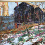 Femme dans un paysage enneige thumbnail