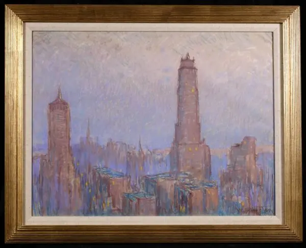 Rose Grey Harmony –  Ritz Tower, New York - Buy Fine Paintings Online