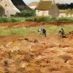 Paysans devant le village thumbnail