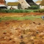 Paysans devant le village thumbnail