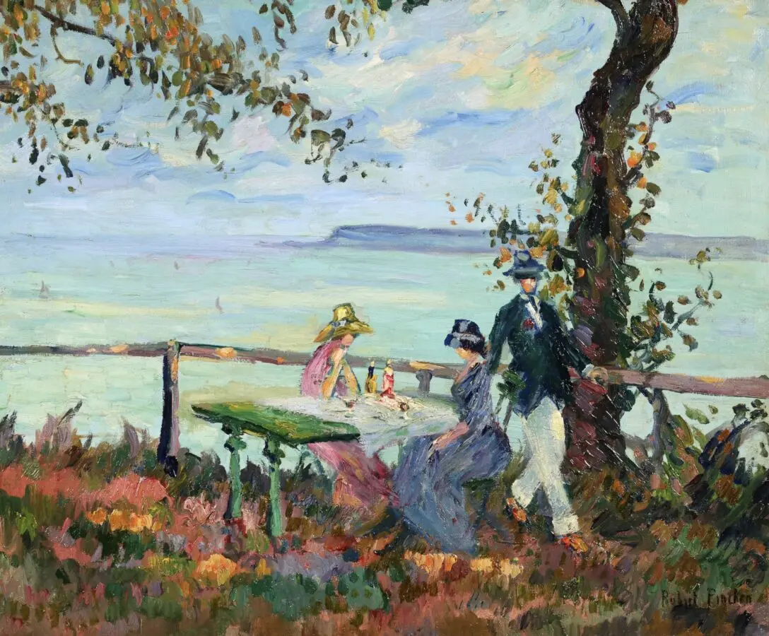 Sur la Terrasse – Honfleur - Buy Fine Paintings Online