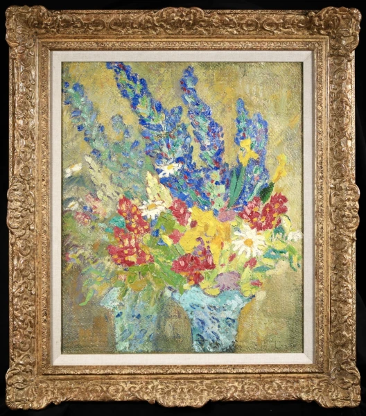 Delphiniums in the mirror - Buy Fine Paintings Online