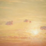 Cockle pickers on the beach at sunset thumbnail
