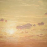 Cockle pickers on the beach at sunset thumbnail