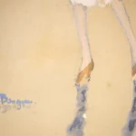 Femme avec un chien marchant sur la plage thumbnail