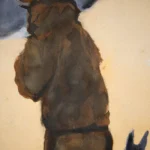 Femme avec un chien marchant sur la plage thumbnail
