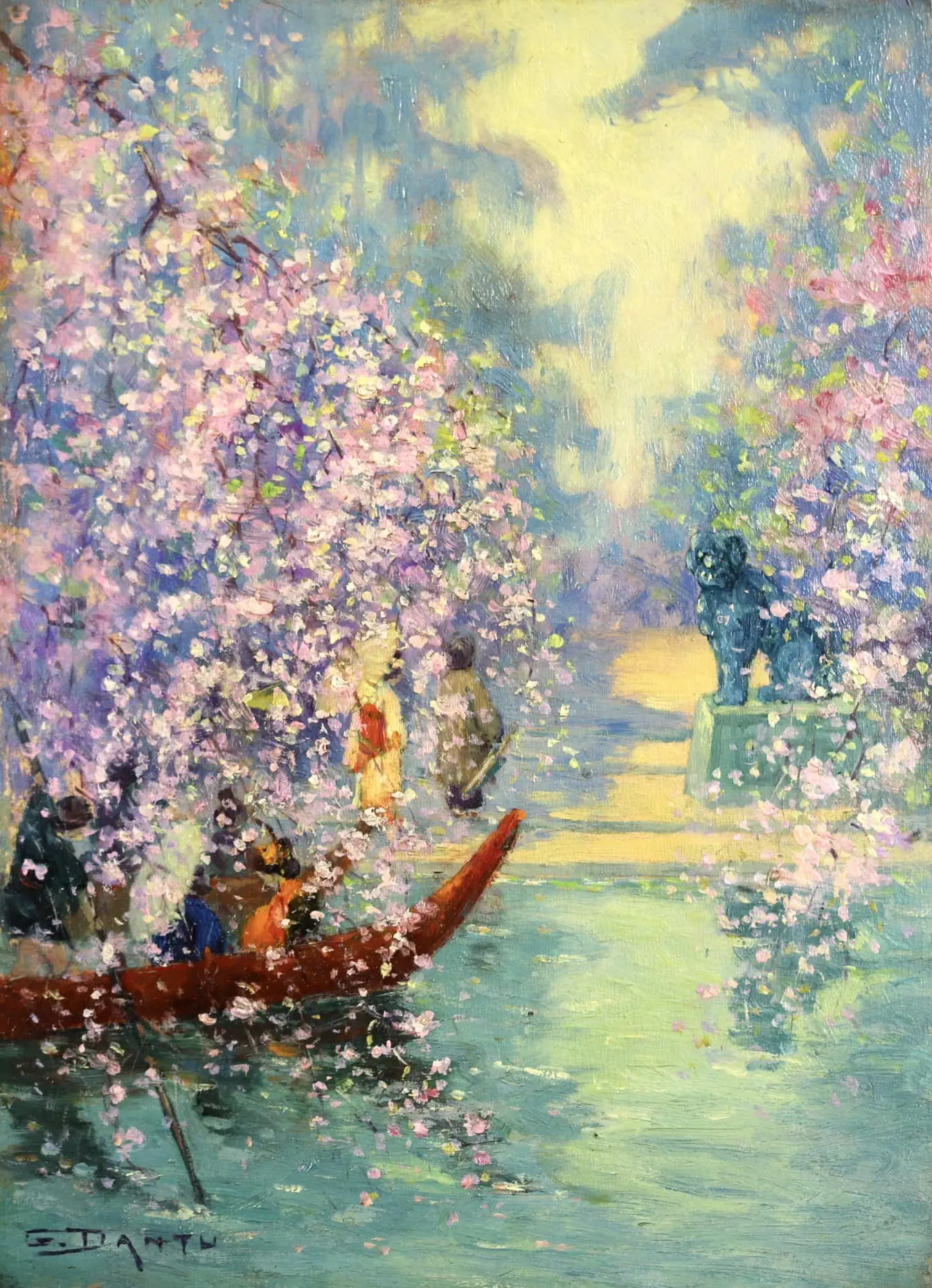Promenade sous les sakura au Japon – Cerisieres Rose - Buy Fine Paintings Online