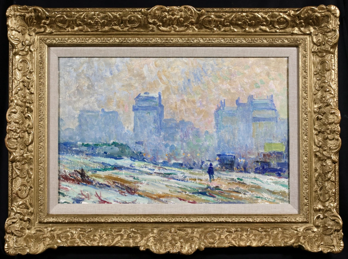 On the outskirts of Paris – A misty morning - Buy Fine Paintings Online