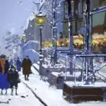 La Porte Saint-Denis sous la neige thumbnail