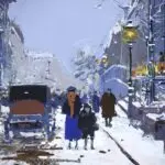 La Porte Saint-Denis sous la neige thumbnail