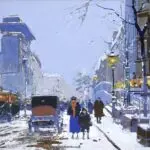 La Porte Saint-Denis sous la neige thumbnail