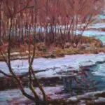 Lumiere lune et neige fondante – Pontarlier, Doubs thumbnail