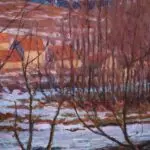 Lumiere lune et neige fondante – Pontarlier, Doubs thumbnail