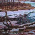 Lumiere lune et neige fondante – Pontarlier, Doubs thumbnail